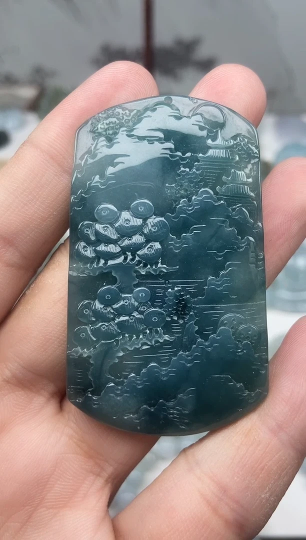 颈饰未镶嵌翡翠山水