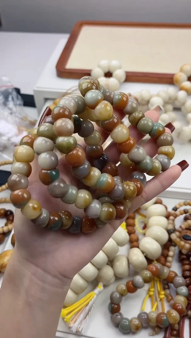 手串菩提根/象牙果桂花甜糕蒜瓣大肠13mm手串