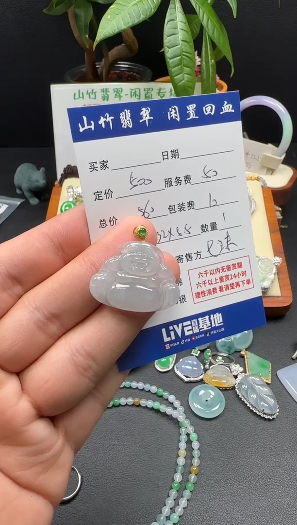 颈饰18K金镶嵌翡翠3002444