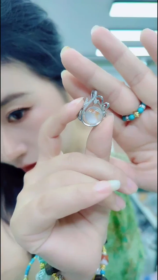 合金颈饰水晶01145水晶娇花吊坠