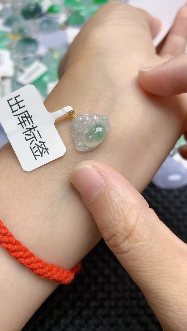 翡翠18K金镶嵌颈饰天然缅甸A货翡翠百元以上9元证书费自理