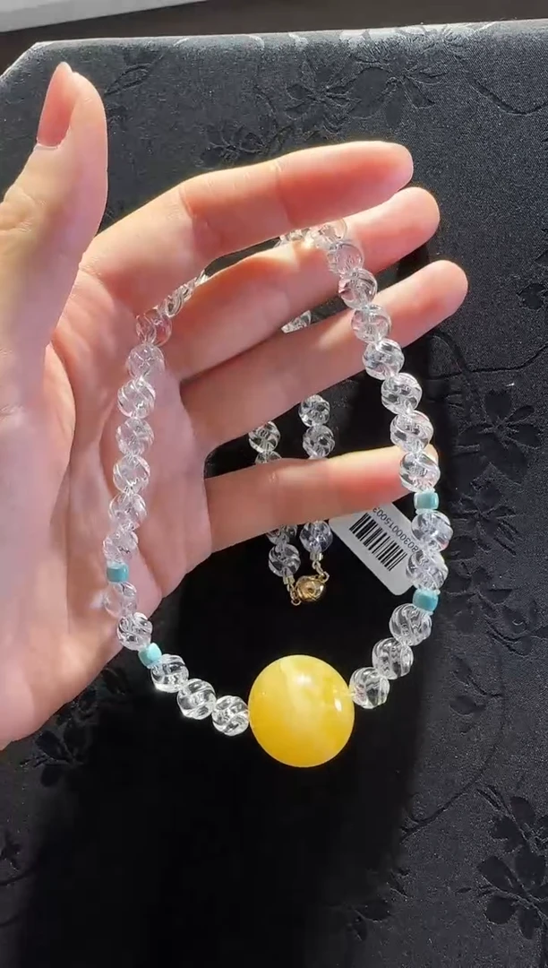 颈饰18K金镶嵌水晶珠宝原创直播间