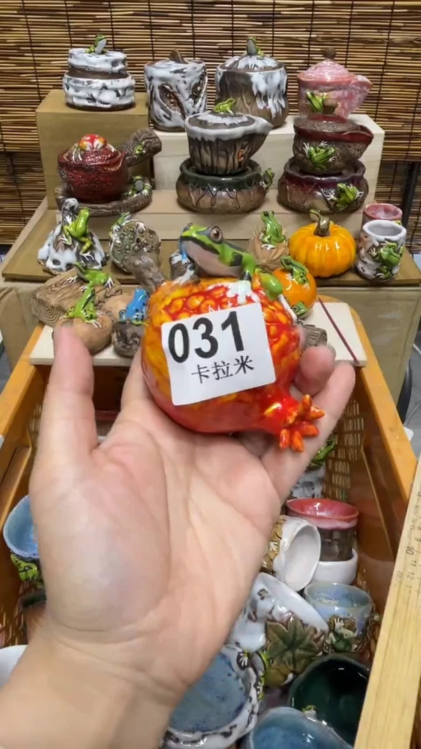 宣031精美粗陶手工柴烧