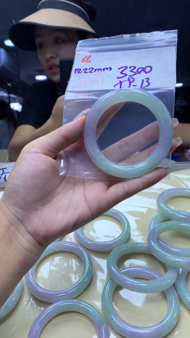 未镶嵌定制翡翠66手镯59+3300元+拍一发一