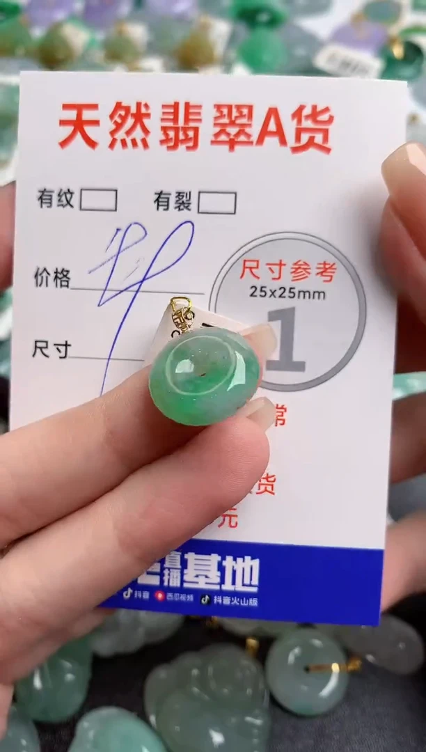 翡翠18K金镶嵌颈饰14007227