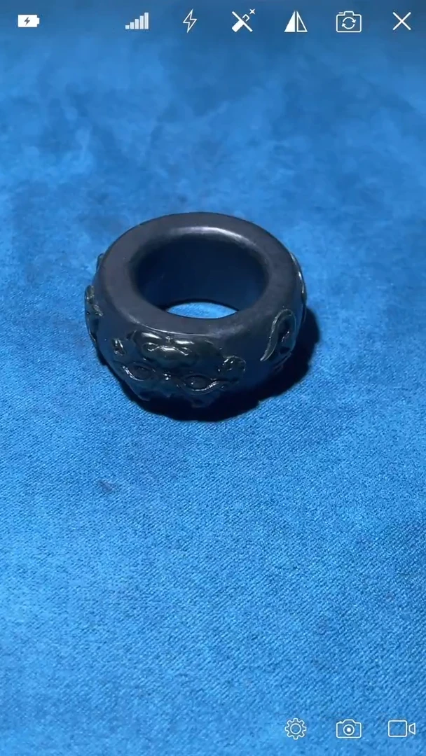 和田玉未镶嵌把件HZ 饕餮纹 扳指 手把件