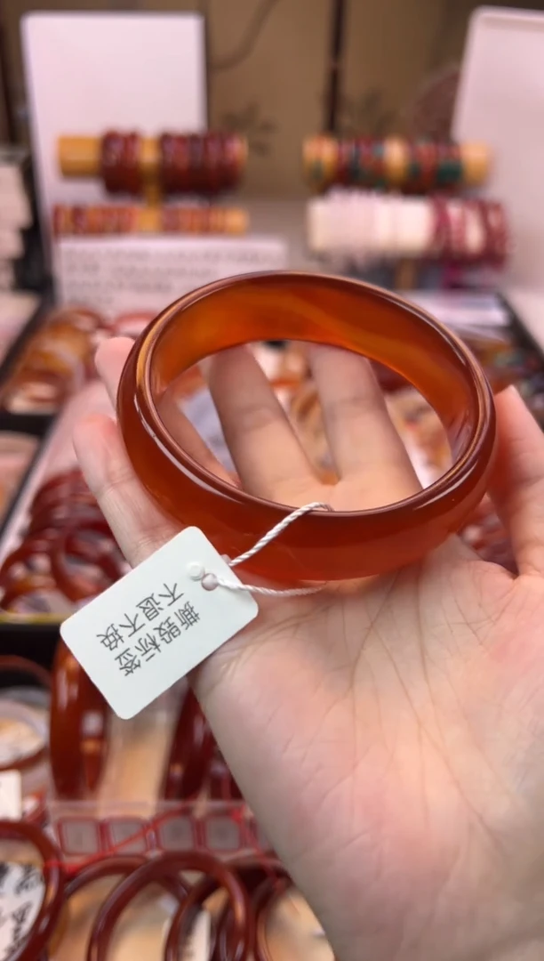 【闪购商品】玛瑙/玉髓手镯未镶嵌65+圈口（两个起拍）