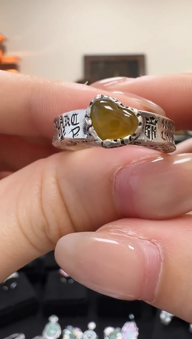 银S925镶嵌戒指翡翠戒指