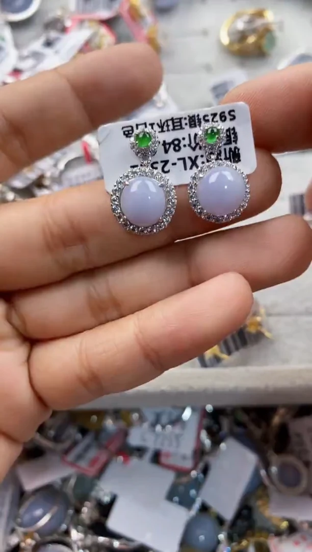 银S925镶嵌戒指翡翠333            1
