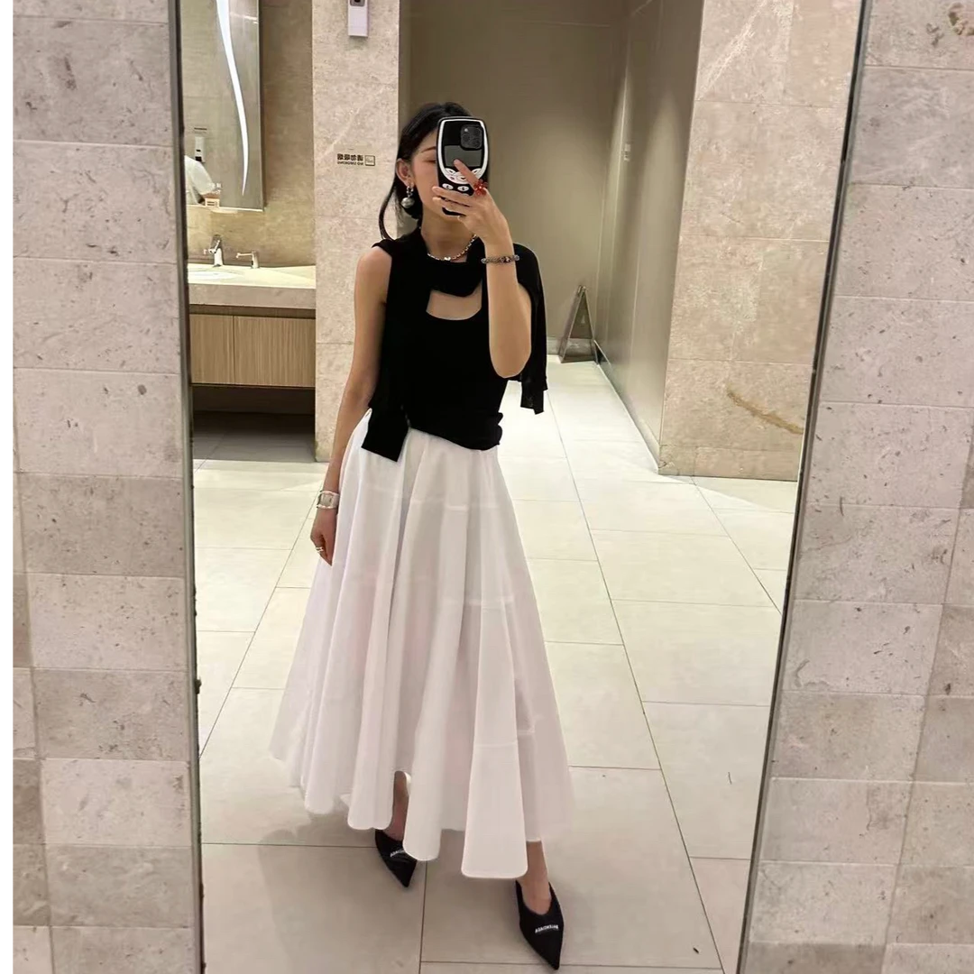 【FELOCCA】垂感时尚立体剪裁花苞裙法式气质长半裙25SBQ267