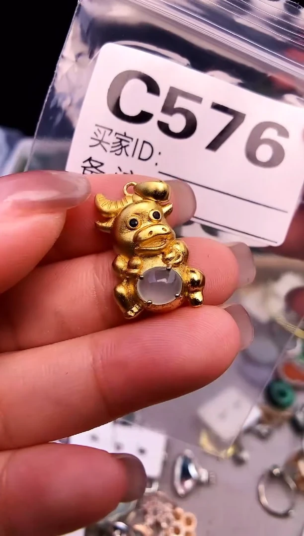 吊坠(不含链)银S925镶嵌翡翠1