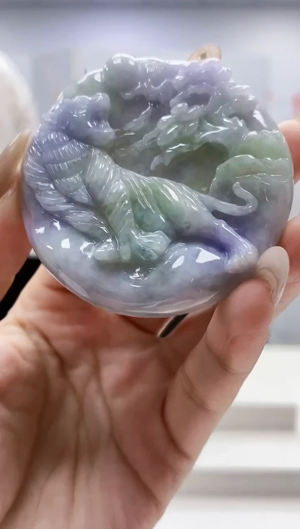 未镶嵌定制翡翠5160lr-毛货挂件25