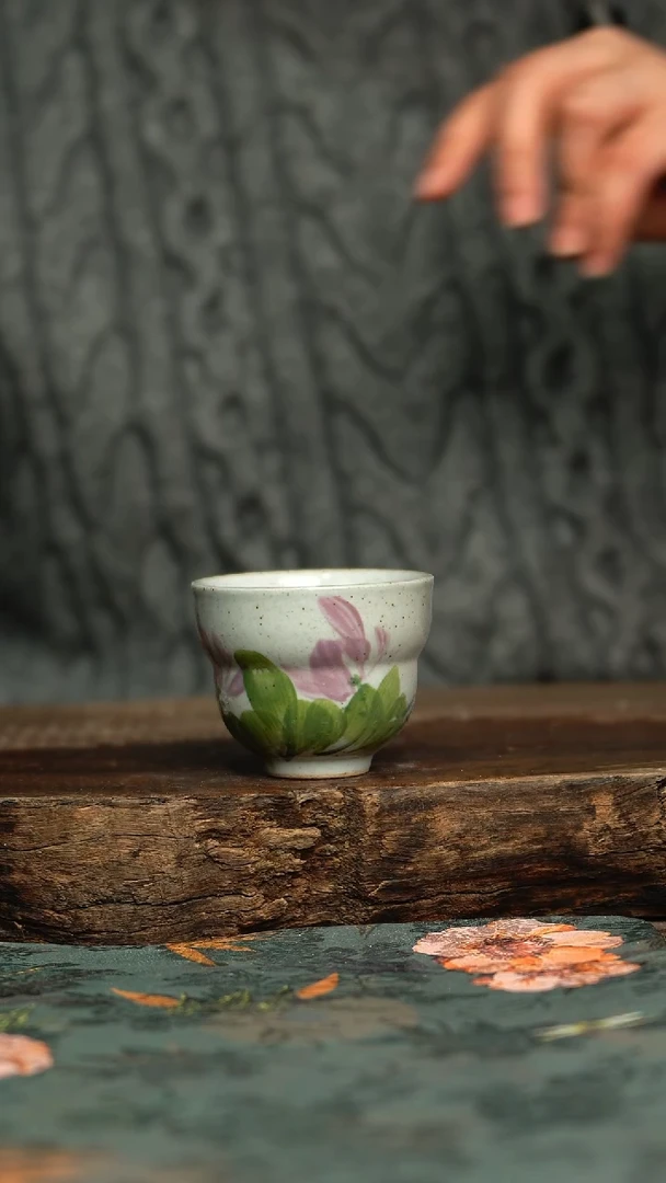 【闪购商品】杯釉下彩手工手绘同款陶器