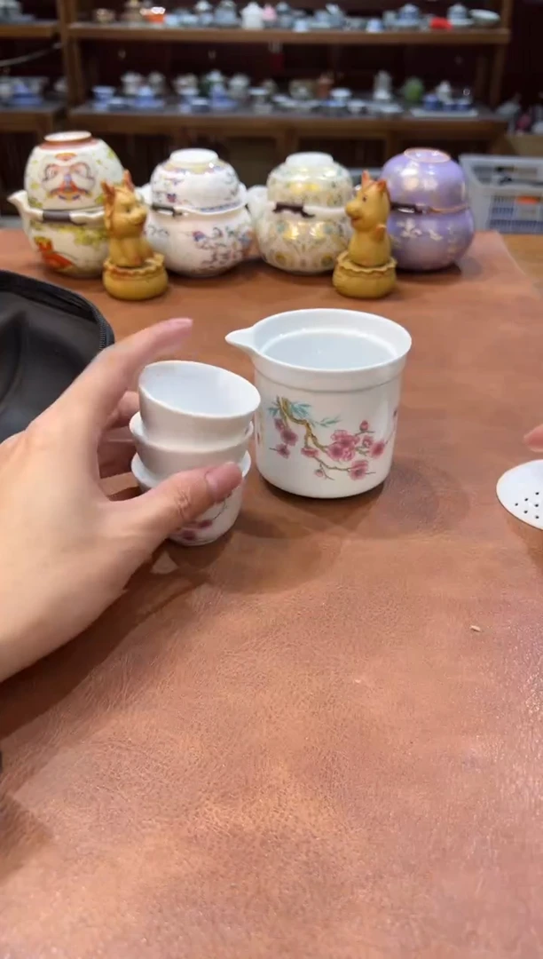 真的很便宜会开片的旅行茶具