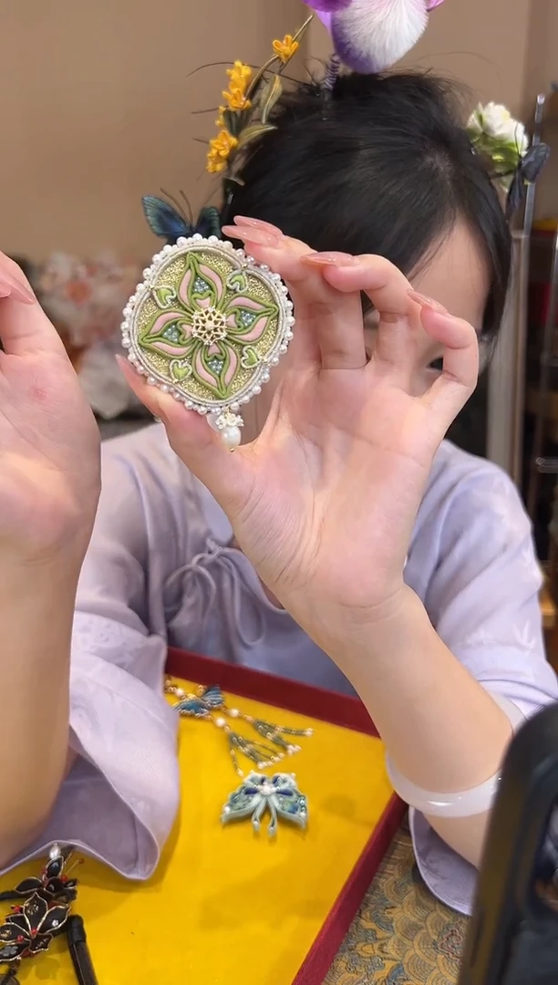 刺绣绾*苏绣世家非遗手工（胸针）