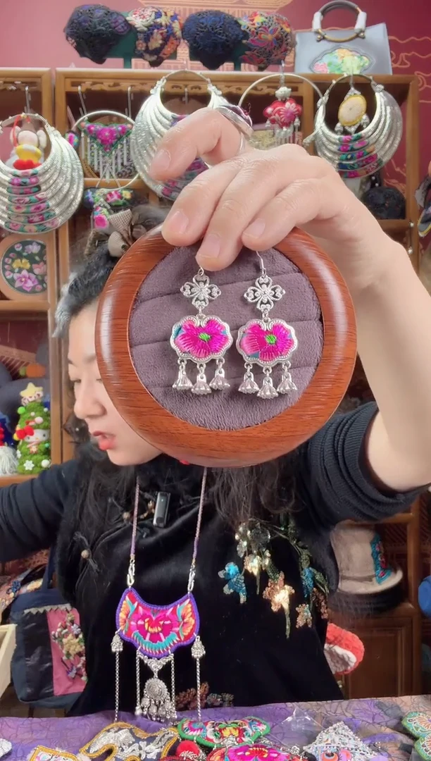 刺绣耳环54甜甜家