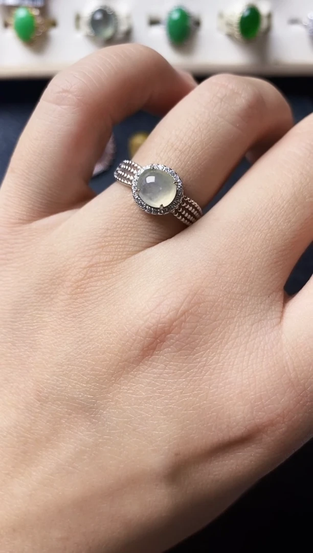 【闪购商品】翡翠戒指银S925镶嵌11111