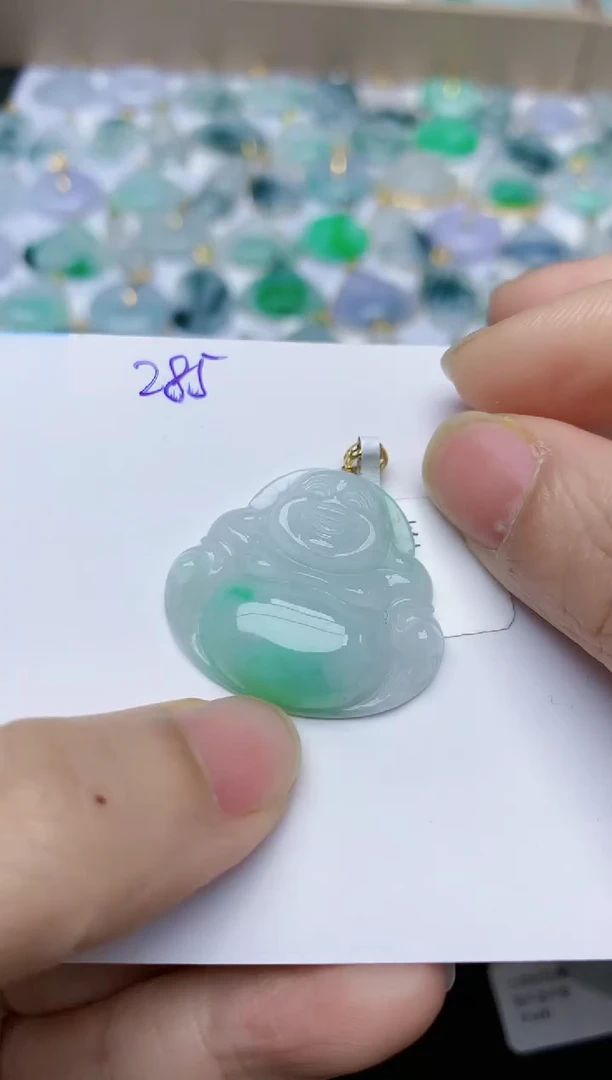 【闪购商品】翡翠颈饰18K金镶嵌天然翡翠A货    285