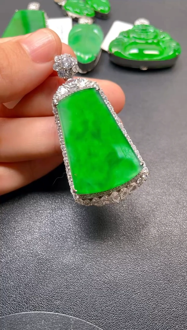 银S925镶嵌挂件翡翠dz1