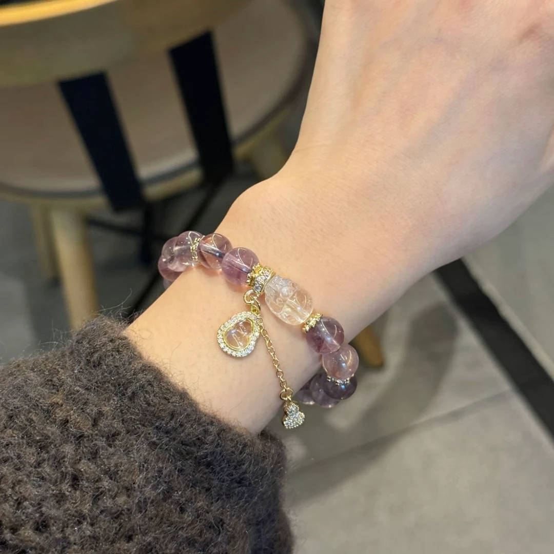 11mm巴西紫水晶原创设计天然水晶手串