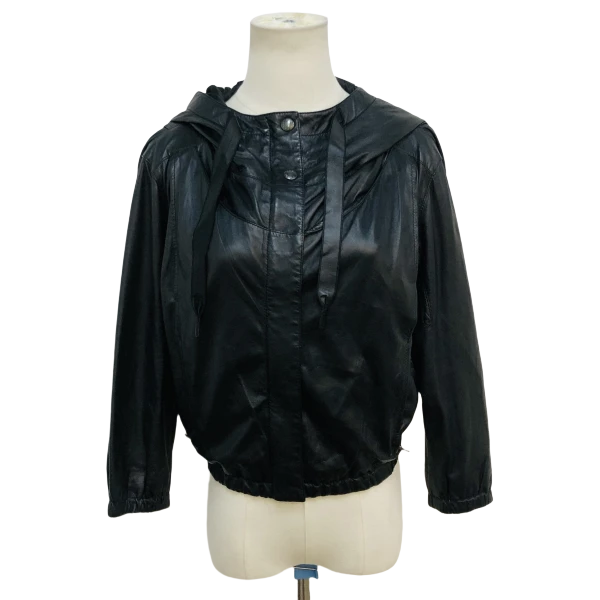 妃鱼/普拉达/皮革/外套/95新/M一三零