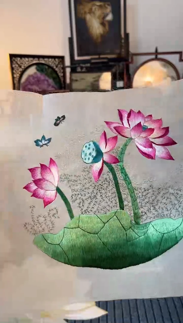 刺绣纯手刺绣工双面绣绣片