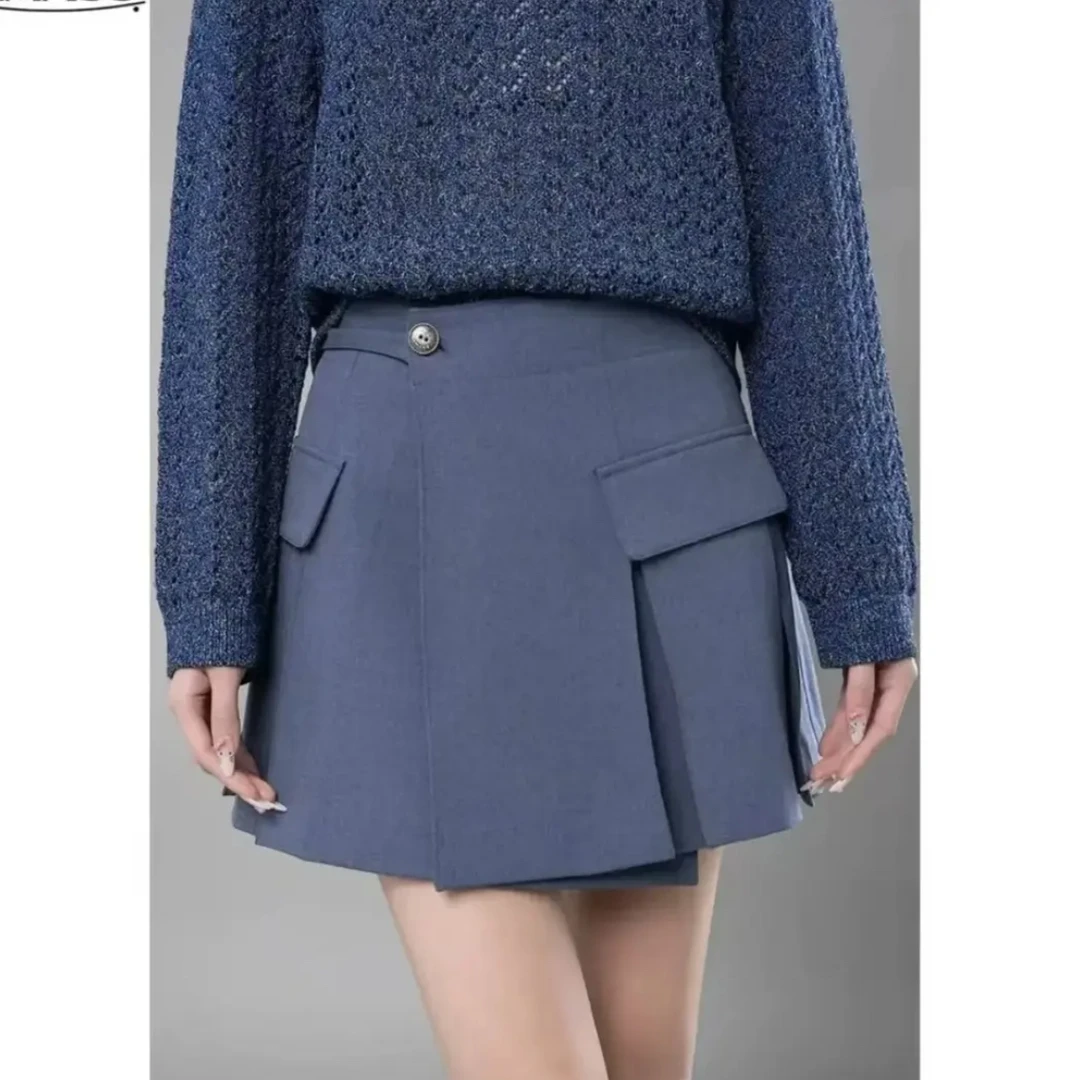 AMASS/阿玛施早春新款高腰短裙新款显瘦A字半身裙520002