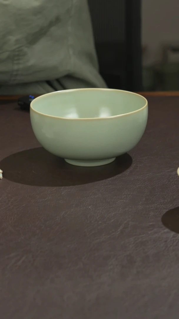 瓷宣宝汝瓷原矿原釉手工作品