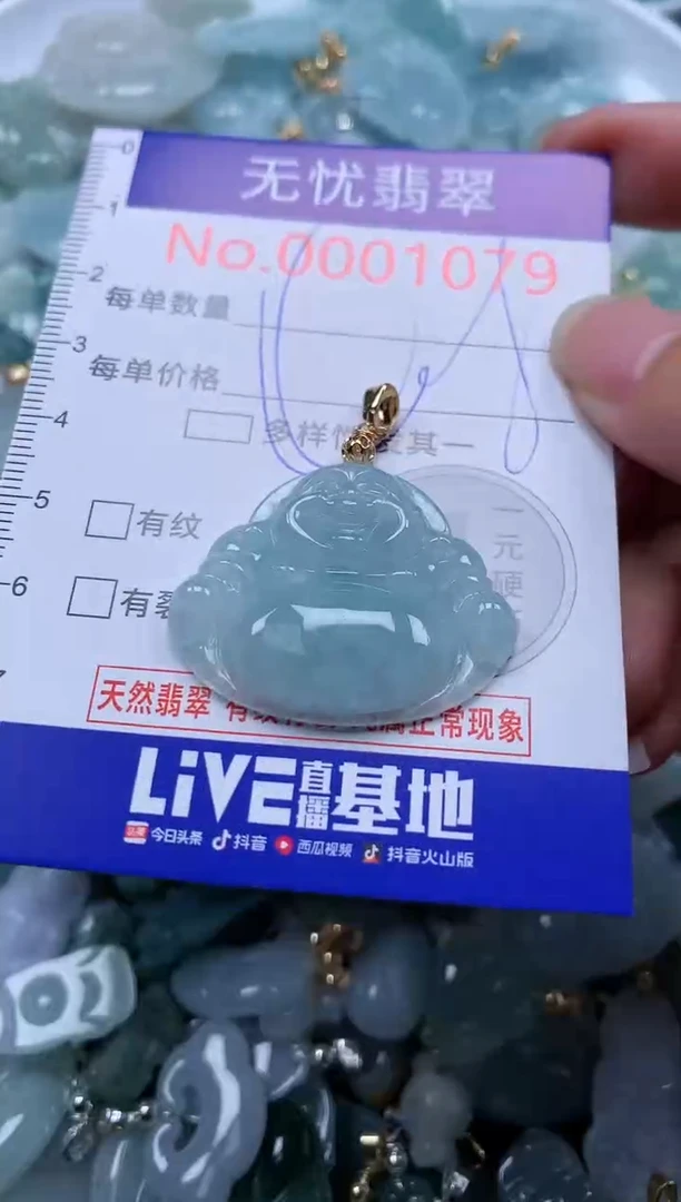 翡翠未镶嵌吊坠(不含链)1079