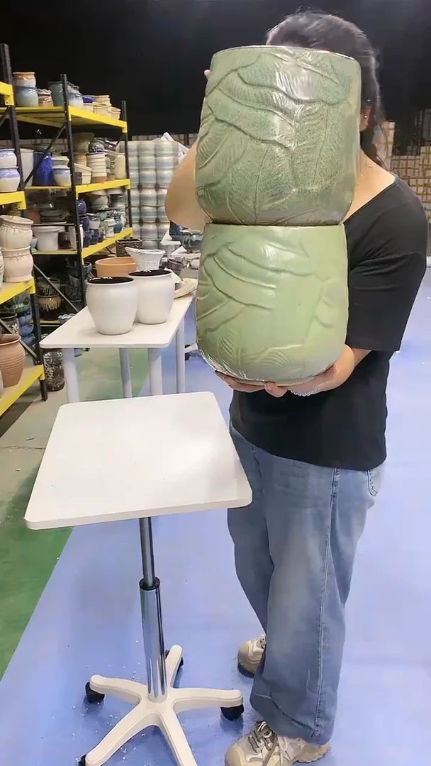 宜兴紫砂粗陶花盆
