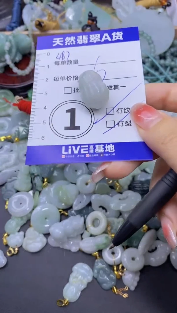 颈饰未镶嵌翡翠天然翡翠A货批量多样性发一件