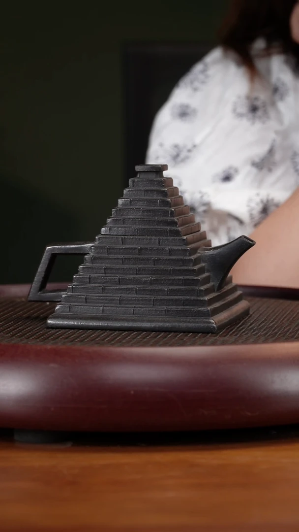 茶壶紫砂12XXY步步高升 黑泥220cc