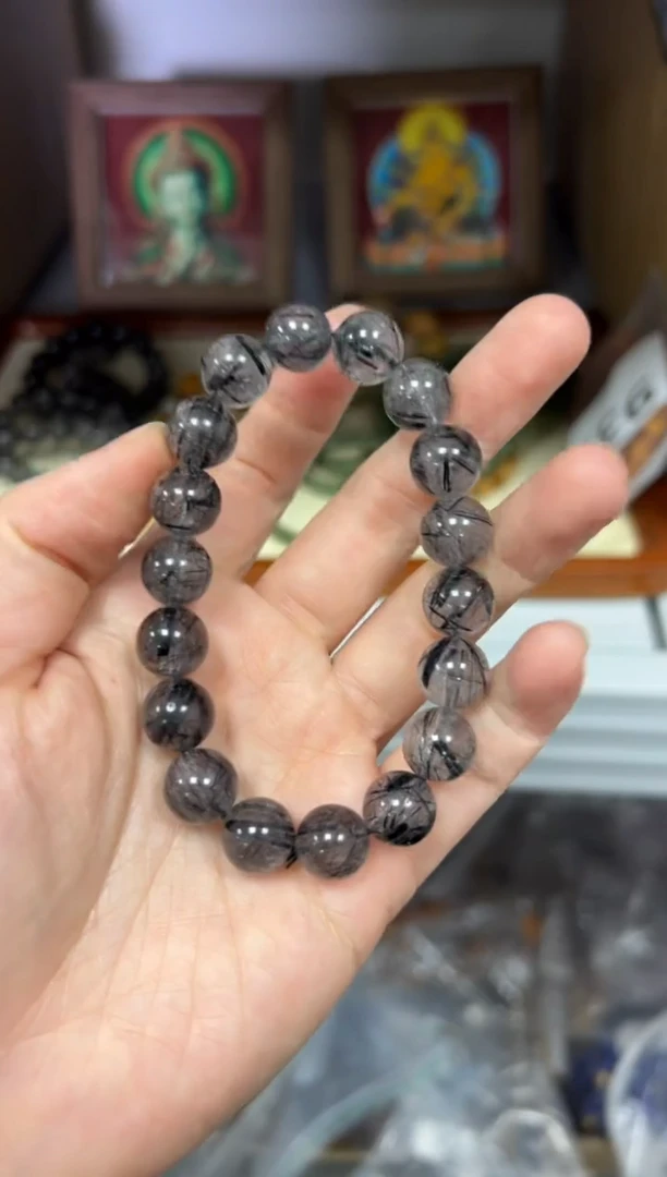 【闪购商品】水晶手链未镶嵌黑发晶素圈圆珠多样发