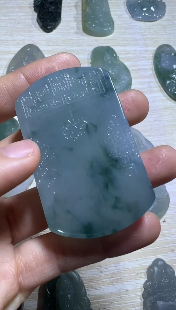 未镶嵌定制翡翠无事牌