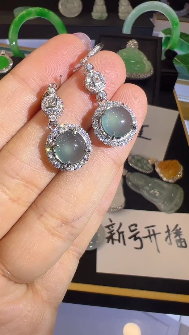 吊坠(不含链)银S925镶嵌翡翠天然A货翡翠多样性发其一