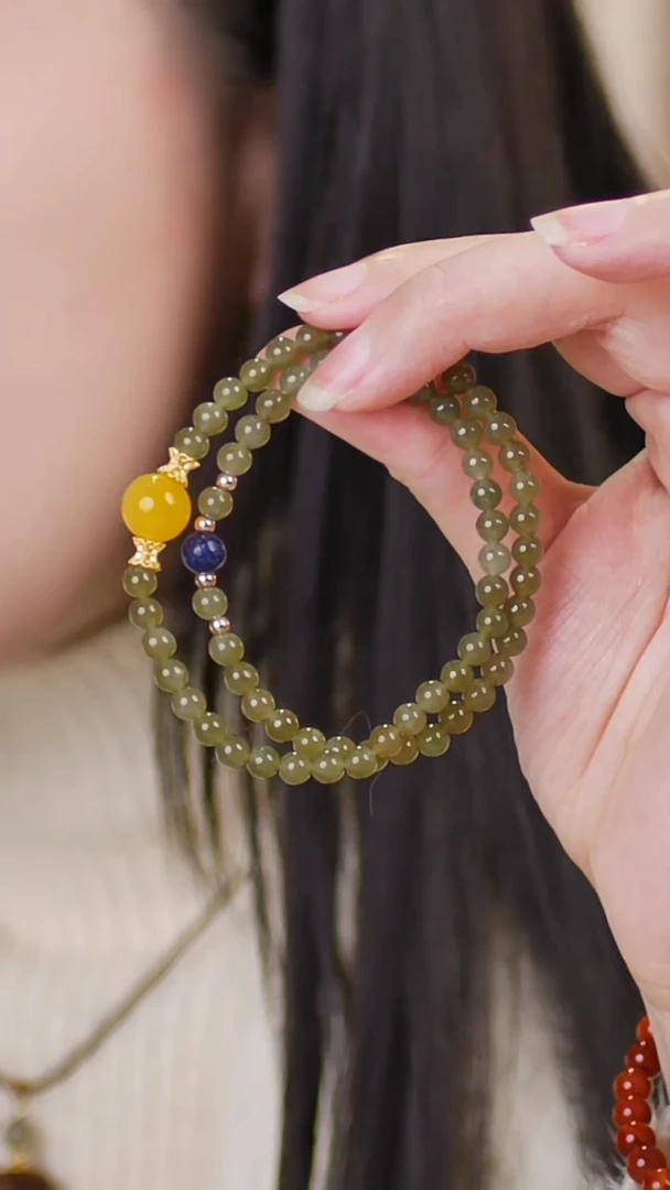 【闪购商品】和田玉手串未镶嵌（两圈和田玉0.5）