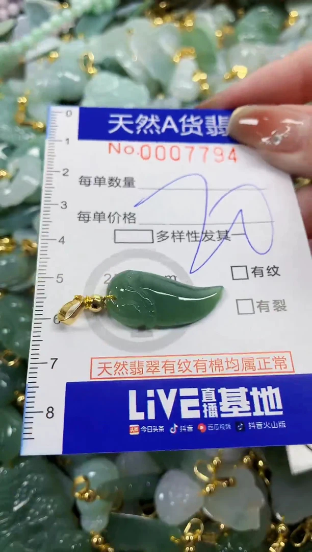 颈饰未镶嵌翡翠天然A货翡翠