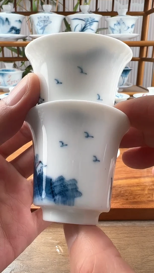 瞬***宙全品千里江山马蹄杯2个