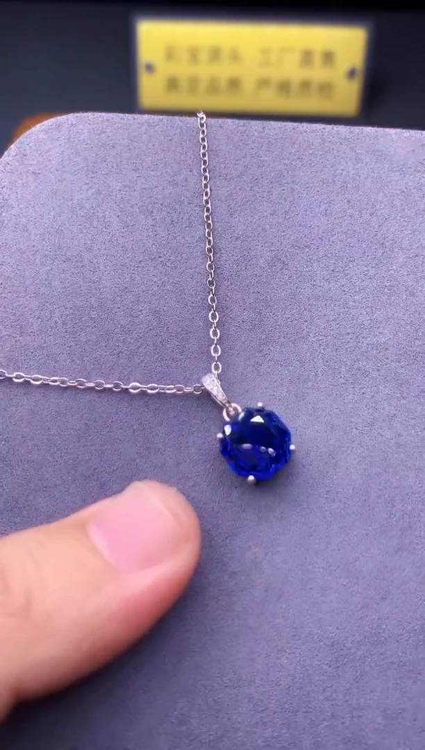 颈饰托帕石银S925镶嵌000000