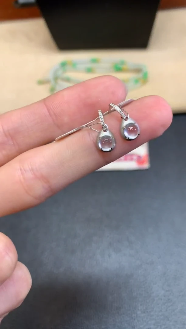 【闪购商品】翡翠耳饰18K金镶嵌【无鉴赏期】