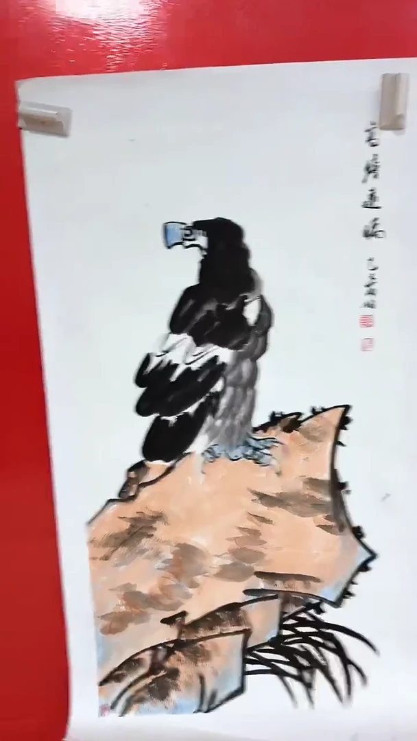 国画陈丽娟-三尺-鹰