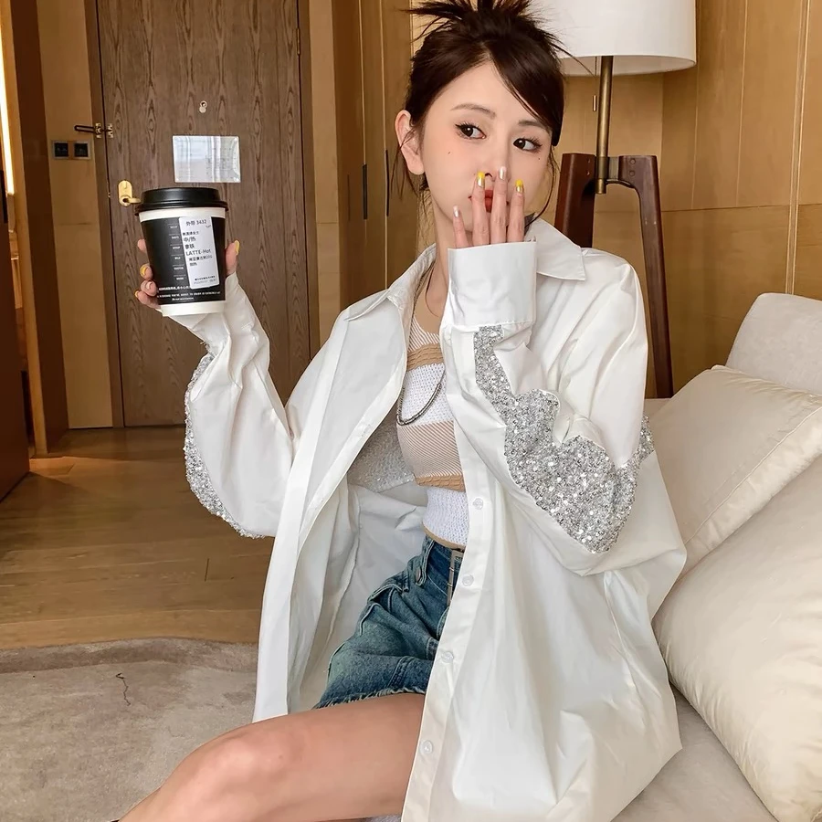 婷老板S401-600】2025秋冬重工外套衬衫高级女款刺绣99