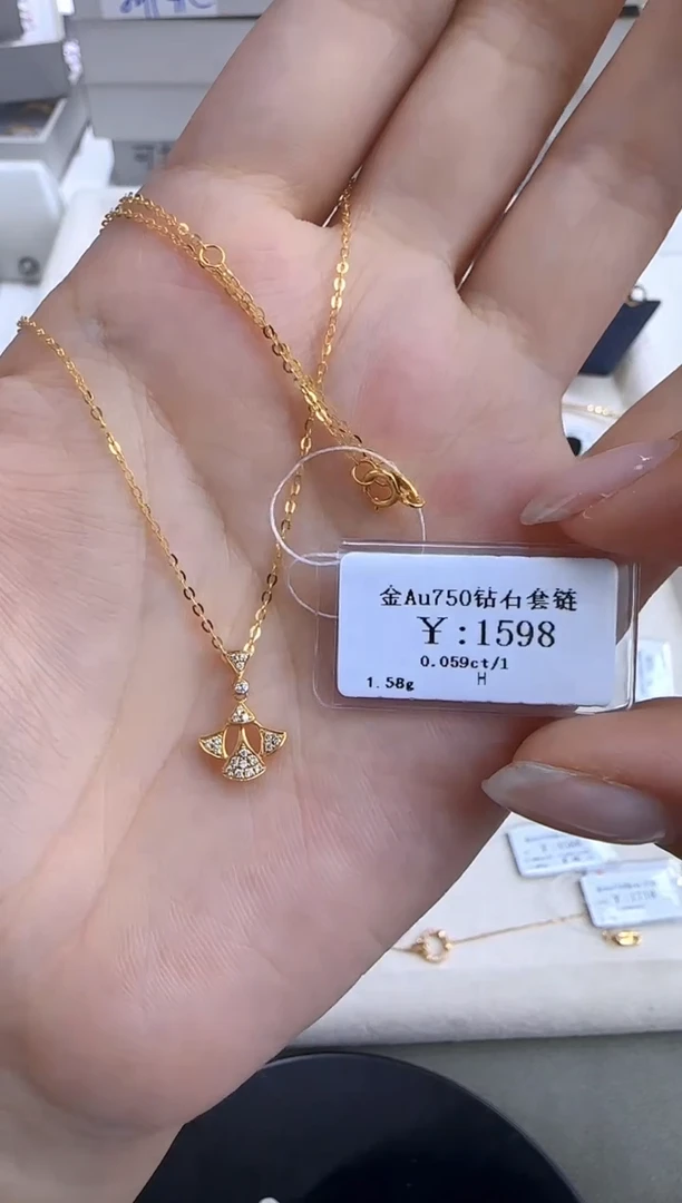 套链钻石18K金镶嵌140800