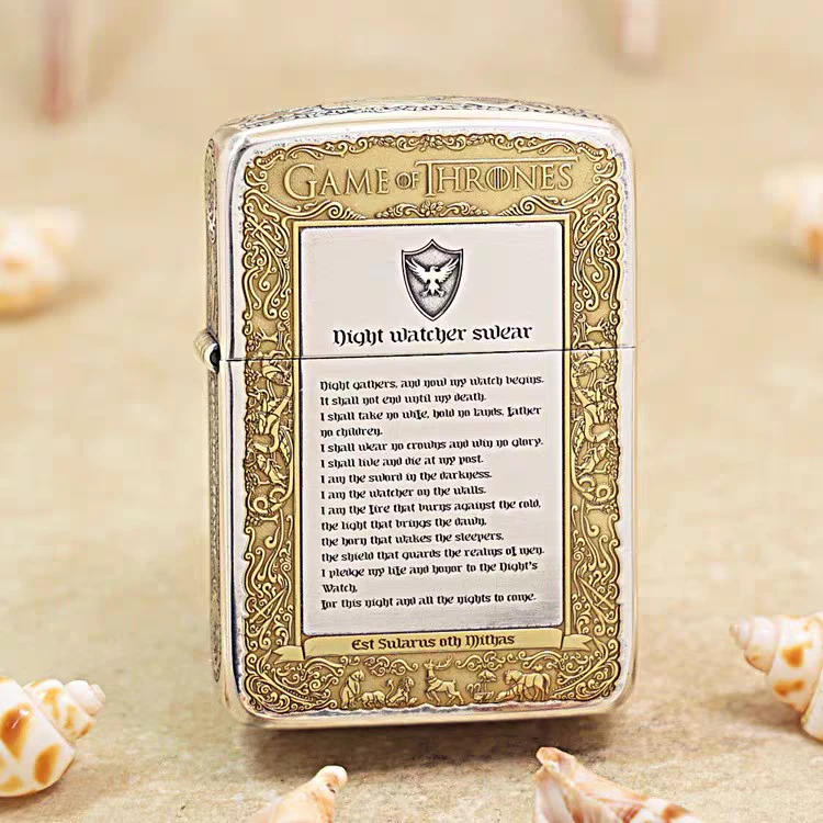 ZIPPO打火机正品/1941蚊版镀银鎏金系列冰与火之歌【阿明】DYJ1