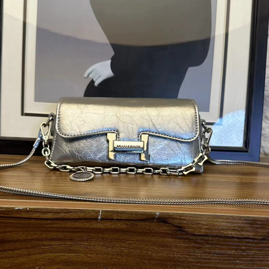 2025年新款网红时尚夏季小众简约小包包单肩斜挎手提沙漏包百搭