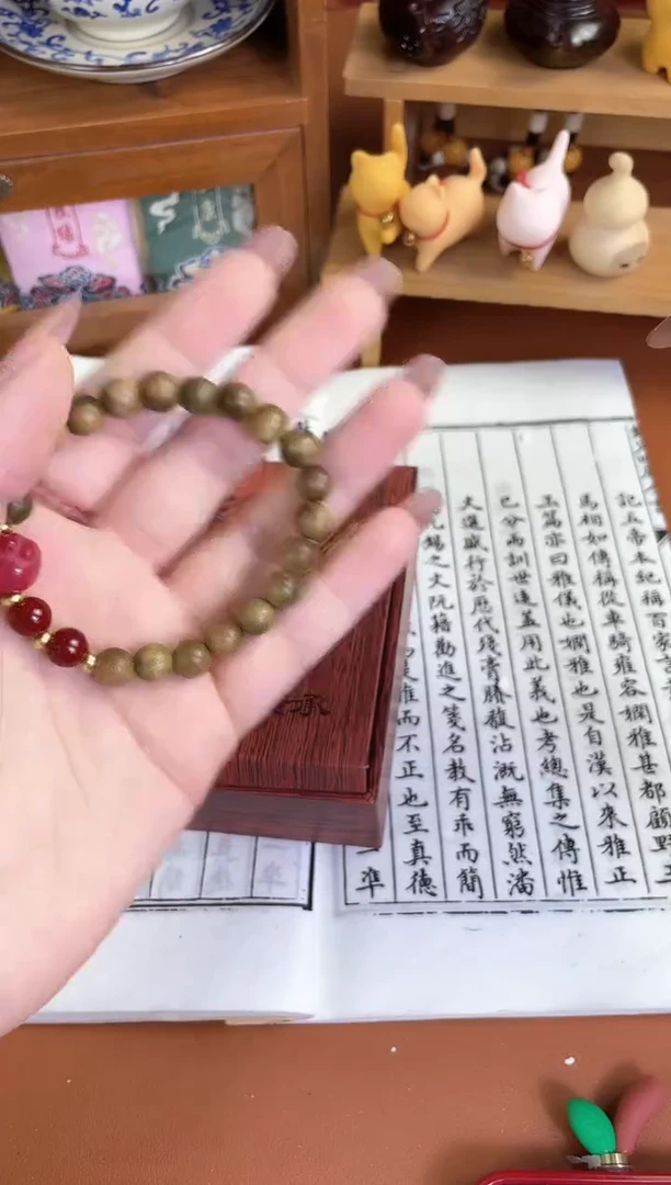 非洲檀香无事牌菩提木质串珠手串/多发性其一/不带盒子