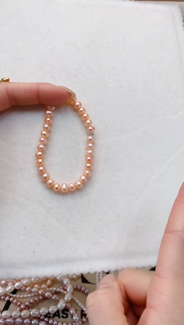 【闪购商品】淡水珍珠项链未镶嵌中国红鹅蛋手串