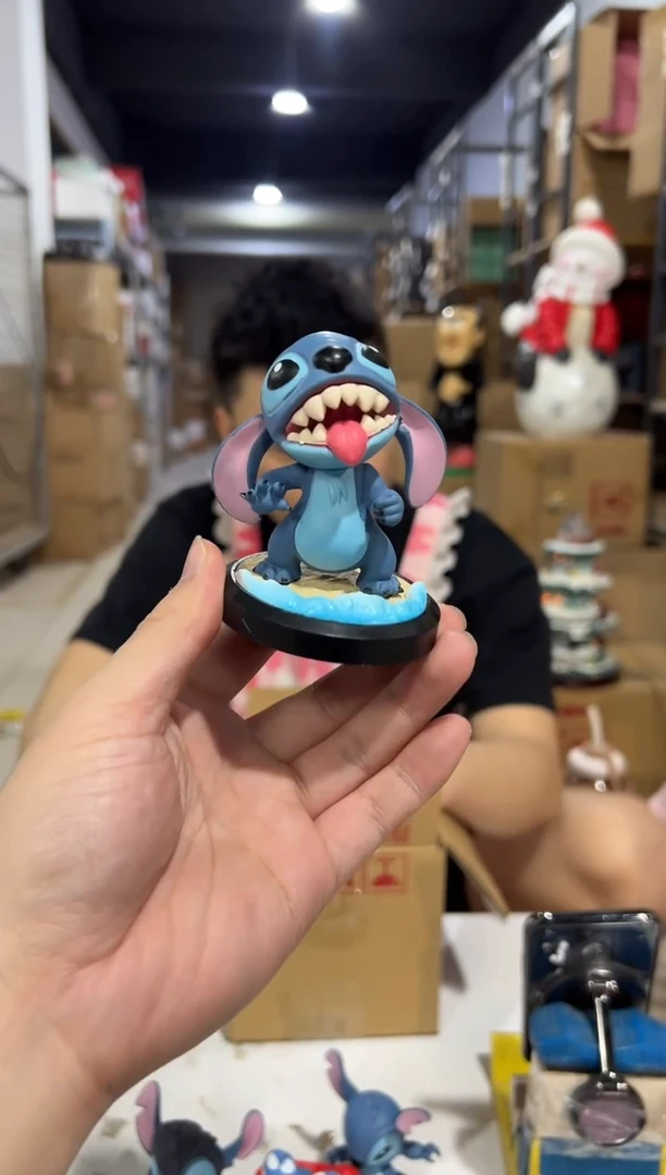 瓷片史迪仔小摆件7件套 没有冰淇淋