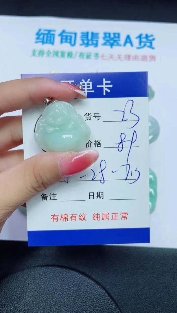 翡翠未镶嵌吊坠(赠链)23