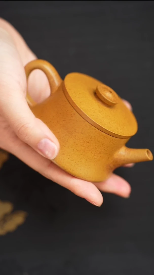 茶壶紫砂范菊英黄段柴烧云柱内推120CC